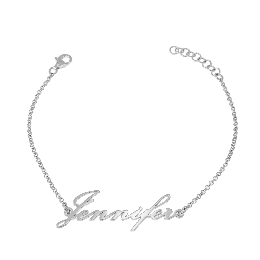Cursive Name Bracelet silver