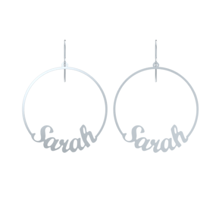 Classic Hoop Name Earrings