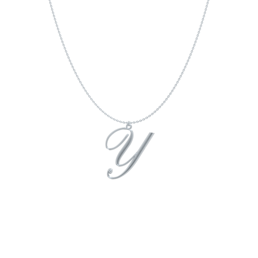 7mm x 16mm Jewel Tie 925 Sterling Silver Initial H Pendant 