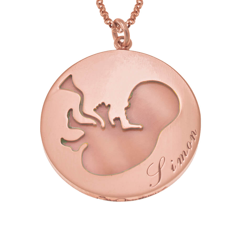 Baby Name Necklace rose gold
