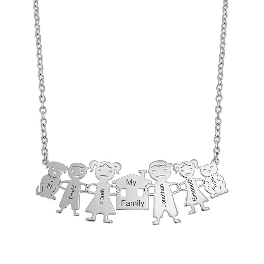My Family Necklace silver