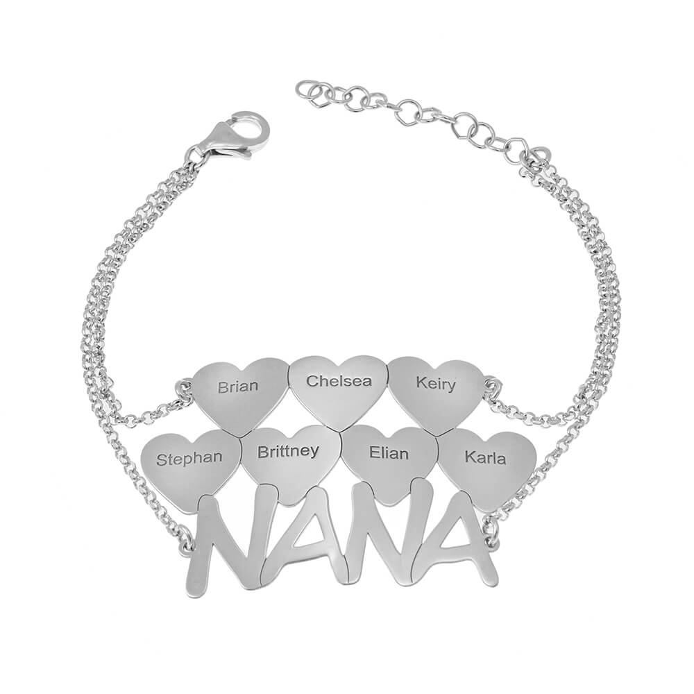 Nana Bracelet With Hearts silver