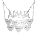 Nana Necklace with Hearts silver