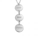 Vertical Disc Necklace silver_