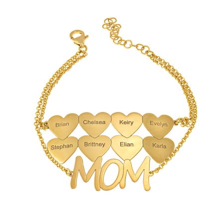 Mom Bracelet with Hearts