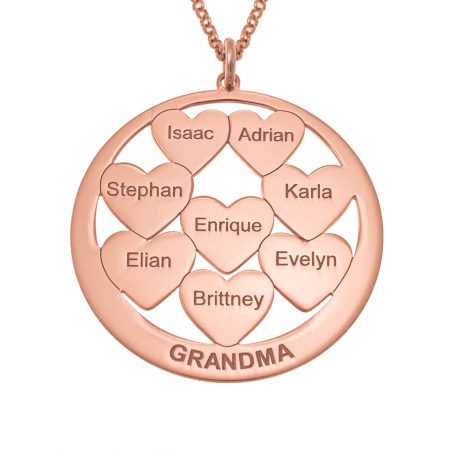 Circle Hearts Grandma Necklace