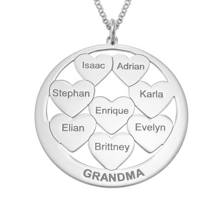 Circle Hearts Grandma Necklace