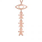 Evil Eye Necklace With Kids rose gold