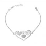 Heart Bracelet With Initials silver