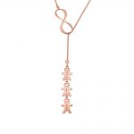 Infinity Necklace with Kids rose gold