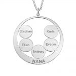 Circle Discs Nana Necklace silver