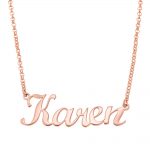 Karen Style Name Necklace rose gold