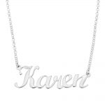 Karen Style Name Necklace silver