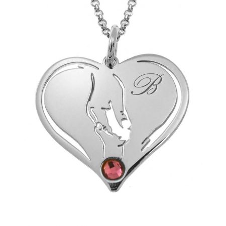 Mother and Baby Hands in Heart necklace
